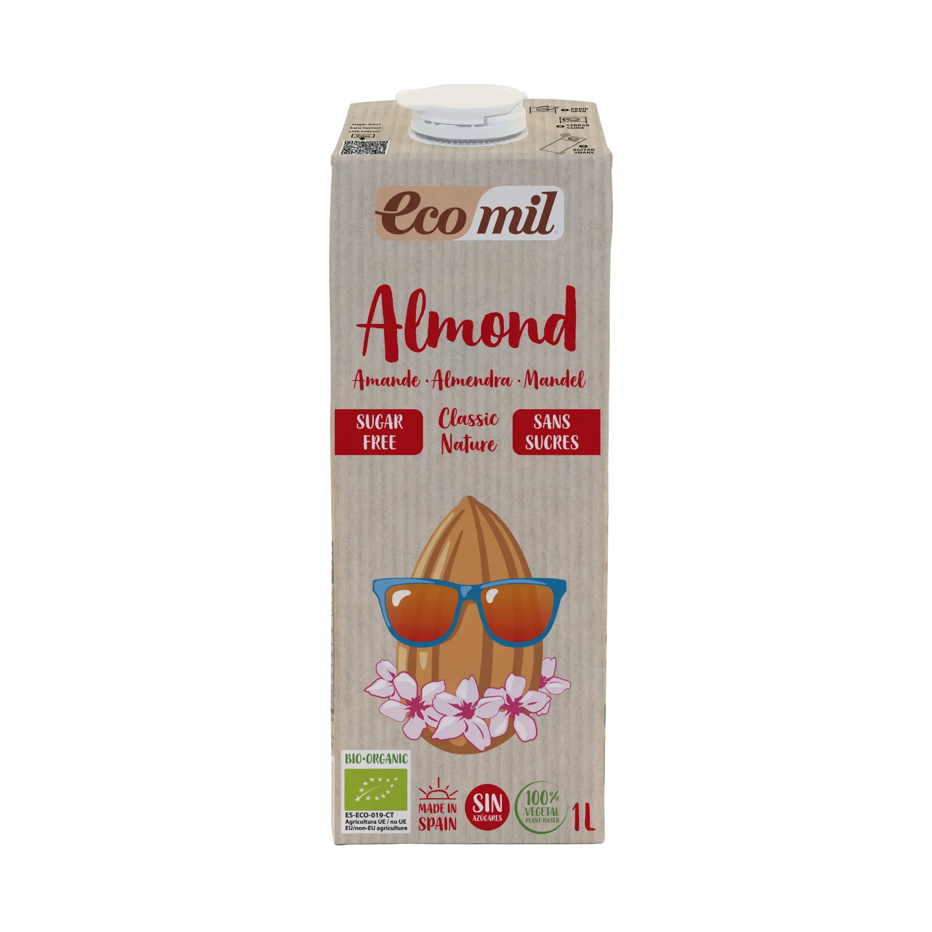 Bebida Almond milk classic sugar-free 1lt