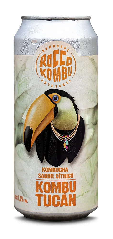 Kombucha Artesanal Rocco Kombu Citrus lata 355cc