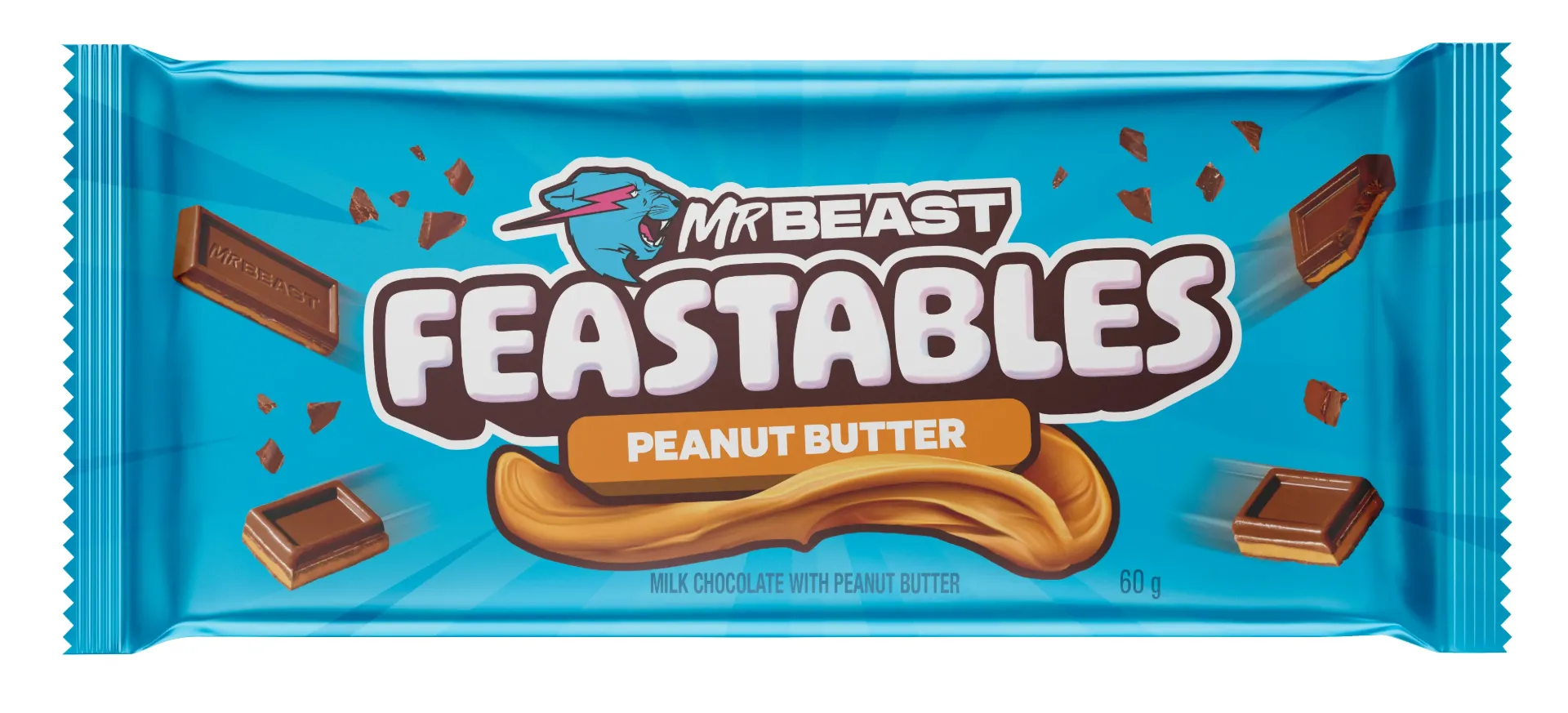 Milk Chocolate Peanut Butter Feastables 60g